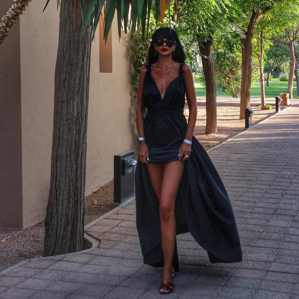 ZARA LONG NAYLON DRESS BLOGGER FAV